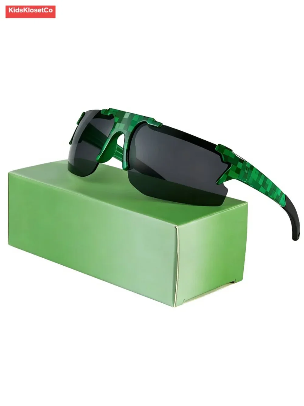 Kids Pixelated Gamer Sunglasses Boys Girls Ages 3-10 Cool 8-Bit Style Polarized